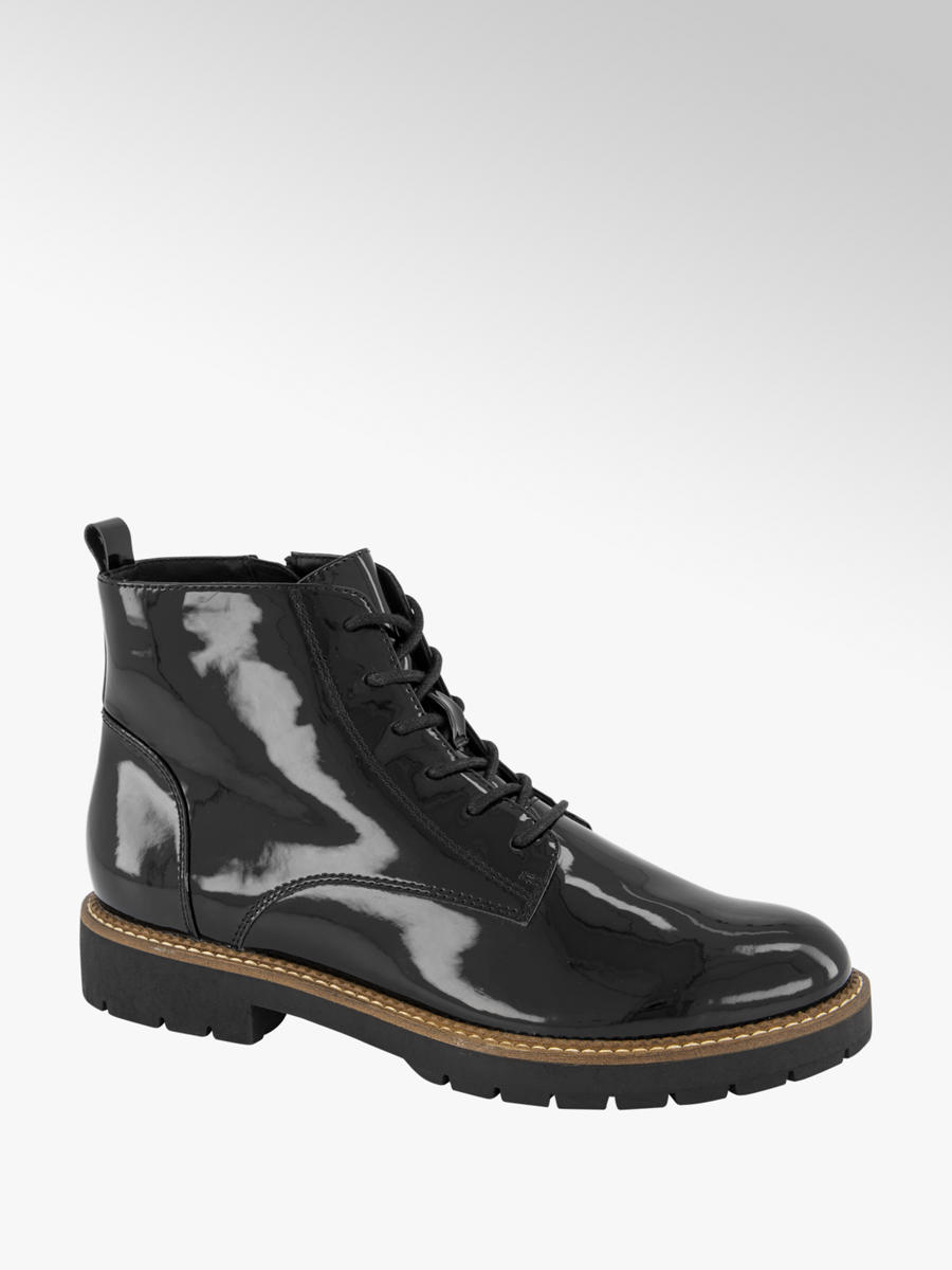 Zwarte dames veterboot van Graceland Zwarte dames veterboot van Graceland
